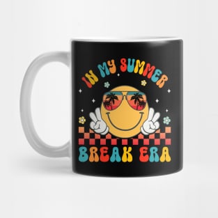 In My Summer Break Era Groovy Smile Face Summer Break Mug